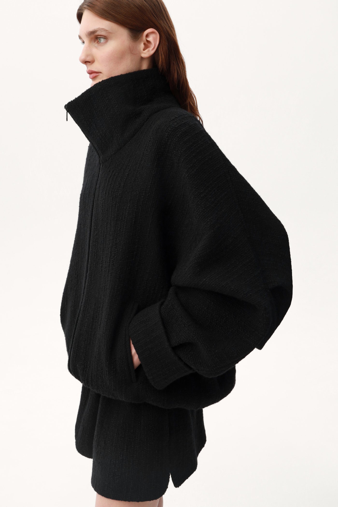 EUNOIA TWEED BOMBER
