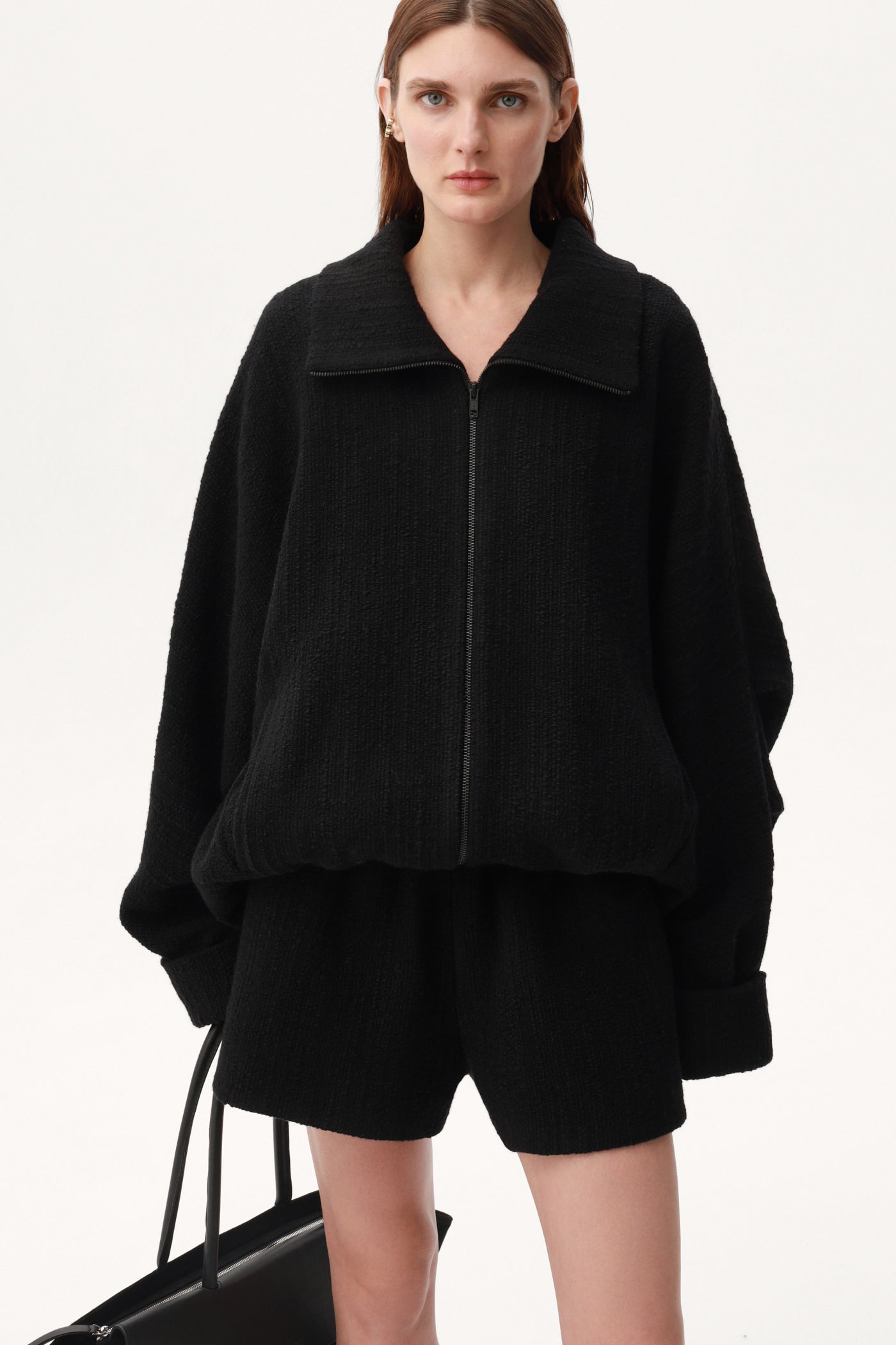 EUNOIA TWEED BOMBER